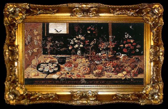 framed  Jan Van Kessel Still life with Oysters, ta009-2